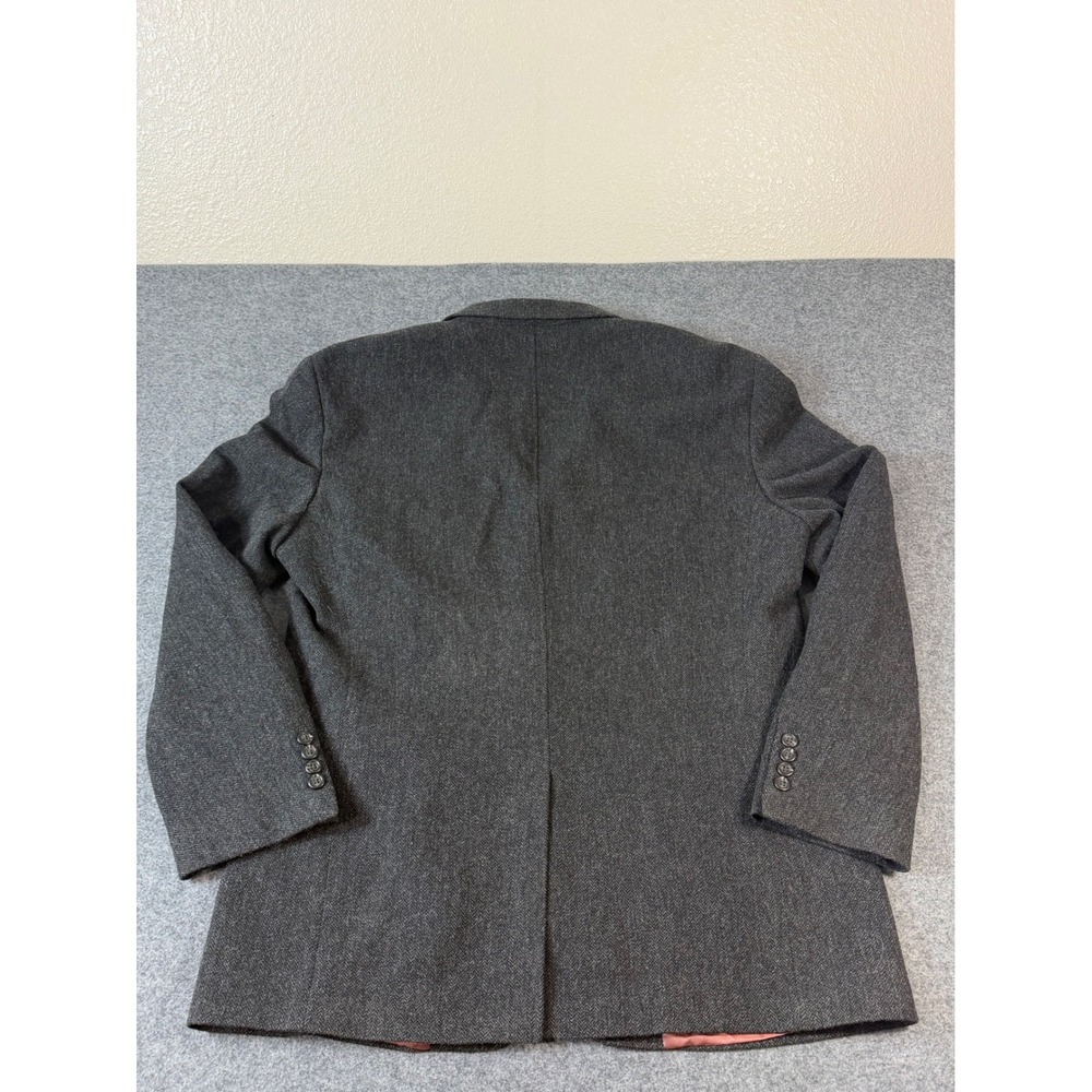 Polo Ralph Lauren Sport Coat Mens XL Charcoal Grey Great Wool Blend Herringbone - Picture 9 of 9